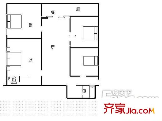 馬灑營小區(qū)戶型圖戶型圖 四室. 4室2廳2衛(wèi)1廚