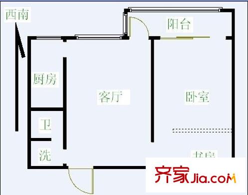 水晶俊園 2室 戶型圖