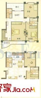 世紀(jì)城傲春苑戶型圖傲春苑 4室 戶型圖 4室2廳3衛(wèi)1廚