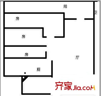 上游水岸 3室 戶型圖
