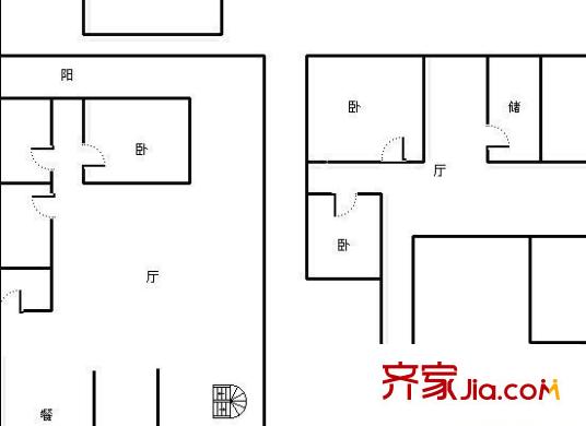 上游水岸 6室 戶型圖