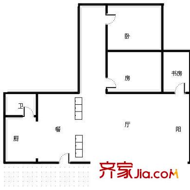 佳園小區(qū) 2室 戶型圖