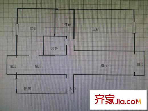 世紀(jì)城元春苑 2室 戶型圖