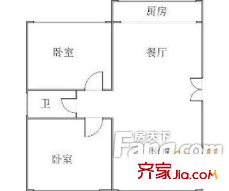 馬灑營小區(qū)戶型圖戶型圖 2 室 2室2廳1衛(wèi)1廚