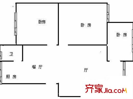 新迎北區(qū) 3室 戶型圖