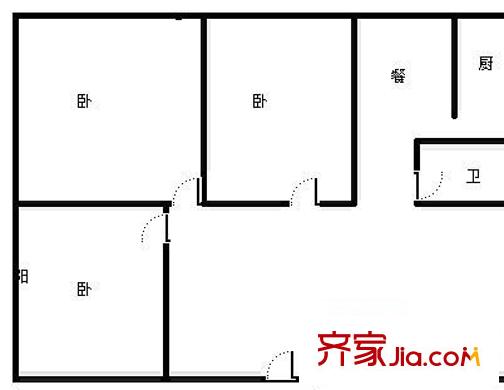 新迎北區(qū) 3室 戶型圖