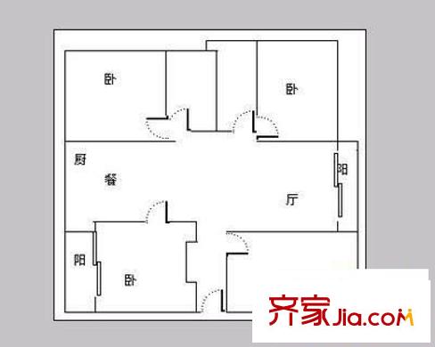 綠色家園 4室 戶(hù)型圖