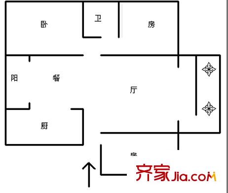 綠色家園 3室 戶(hù)型圖