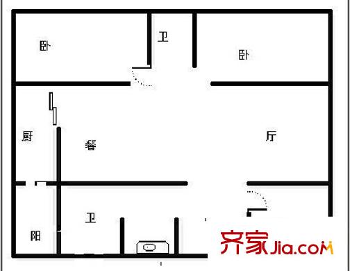金安小區(qū) 3室 戶型圖