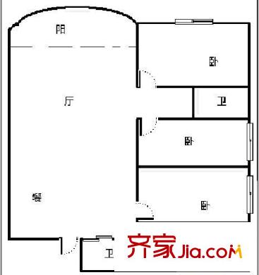 金安小區(qū) 3室 戶型圖
