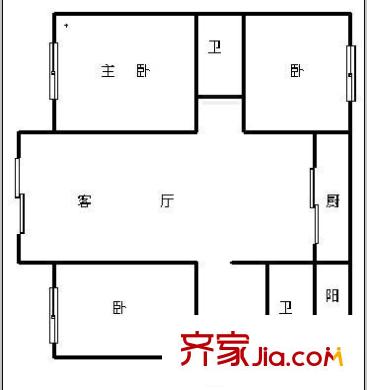 金安小區(qū) 3室 戶型圖