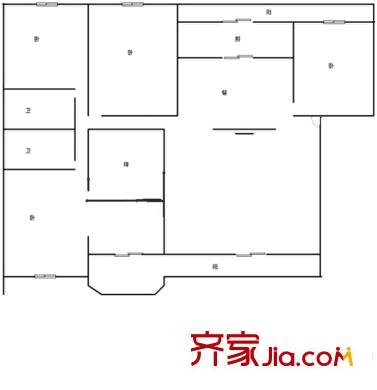 彩云間花園 4室 戶型圖
