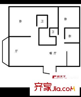 世紀城惜春苑 3室 戶型圖