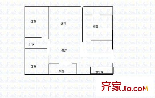 江東花園 4室 戶(hù)型圖