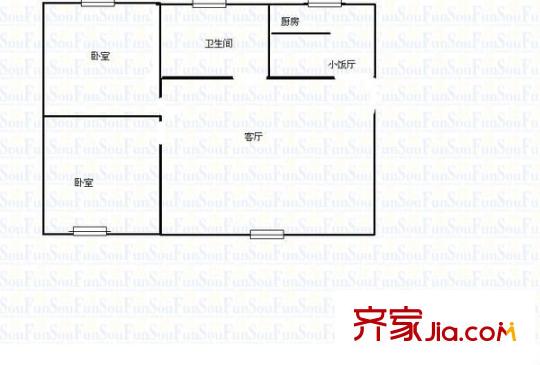 新迎北區(qū) 2室 戶型圖