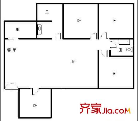 金安小區(qū) 4室 戶型圖