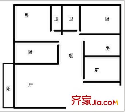 虹橋花園 4室 戶型圖