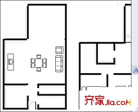 尚都國際 2室 戶型圖