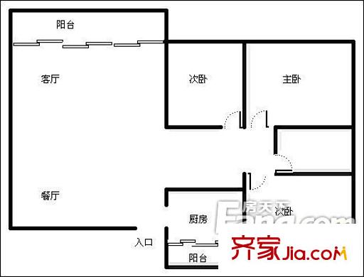 彩云間花園 3室 戶型圖