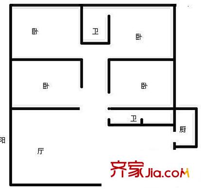 航空小區(qū) 4室 戶型圖