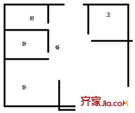 航空小區(qū) 3室 戶型圖