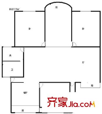 金沙小區(qū) 6室 戶(hù)型圖
