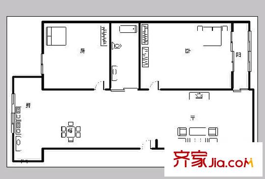 金福園 2室 戶型圖