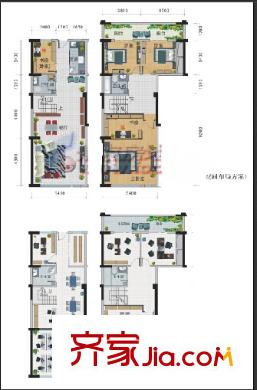 卓越soho俊園 戶型圖