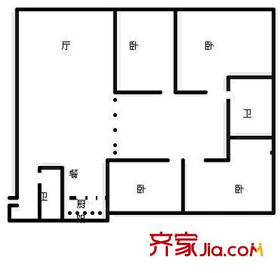 虹橋花園 4室 戶型圖