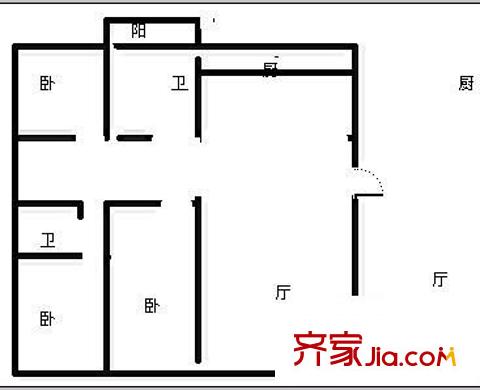 仿江南水鄉(xiāng) 3室 戶型圖