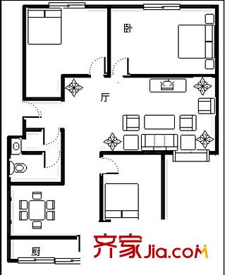 云山小區(qū) 3室 戶型圖