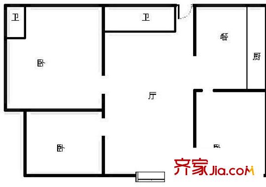 云山小區(qū) 3室 戶型圖