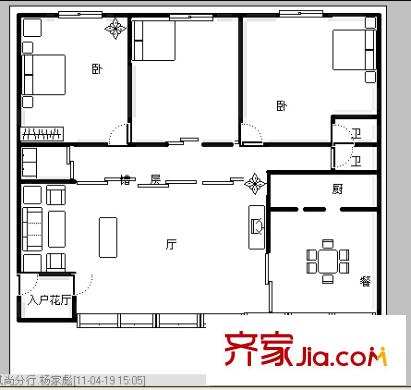 楓藍(lán)國際 3室 戶型圖