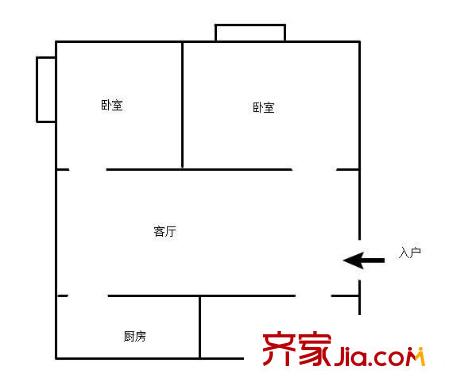 楓藍(lán)國際 2室 戶型圖