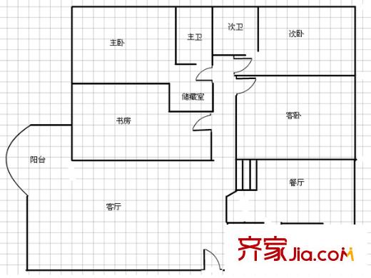 東方玫瑰園 5室 戶型圖