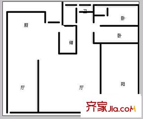 東方玫瑰園 2室 戶型圖