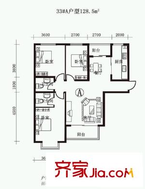 世紀(jì)生活淺水灣 3室 戶型圖