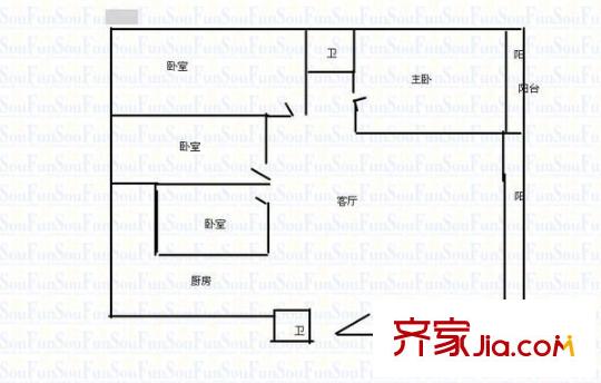 云山小區(qū) 4室 戶型圖
