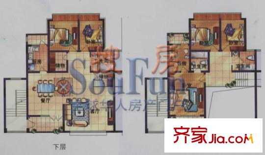 金林碧水戶型圖D戶型 6室2廳3衛(wèi)1廚