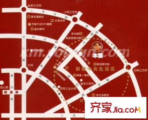 楓藍國際交通圖