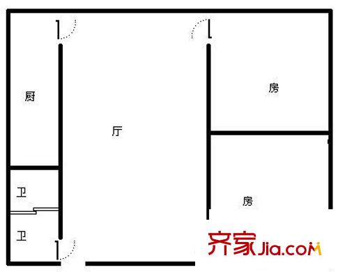 楓藍(lán)國際 2室 戶型圖