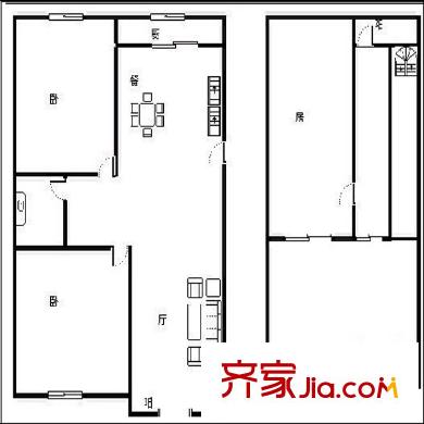 南城坊戶型圖4室 4室2廳2衛(wèi)1廚