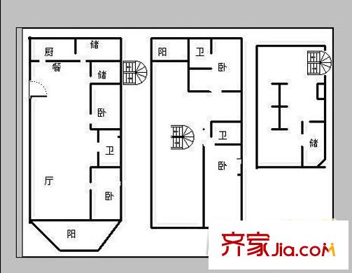 江東四季園戶型圖戶型圖 5室 5室2廳1衛(wèi)1廚