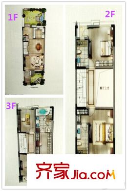 中航?云璽大宅云閣戶型圖 4室2廳3衛(wèi)1廚