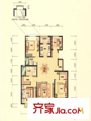 招商海公館G2B戶型圖 4室2廳2衛(wèi)