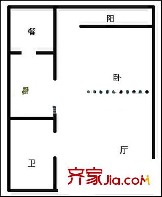 江東四季園 1室 戶型圖