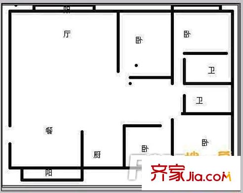 江東四季園 4室 戶型圖