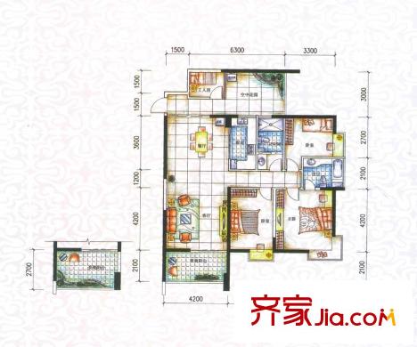 金色俊園戶型圖E-02-B、E-02-BA、F-02-B、F-02-BA、H-02-B 3室2廳2衛(wèi)1廚