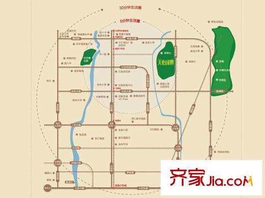 天怡峰景花園交通圖交通區(qū)位圖