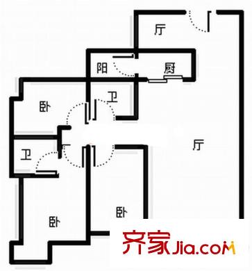 金色俊園 3室 戶型圖